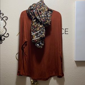 3 for 30 Long sleeve rust tee.